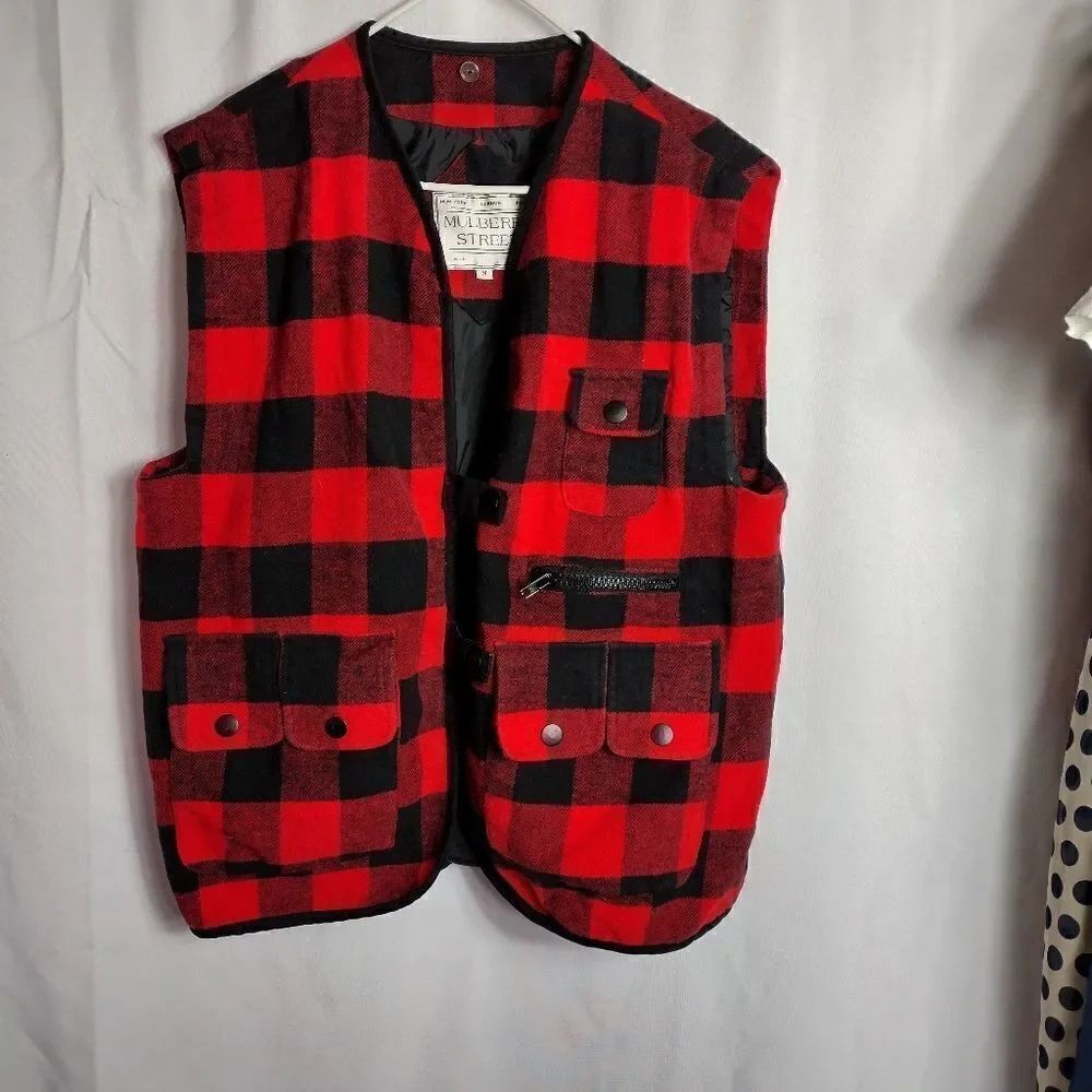 Mulberry Street plaid vest 